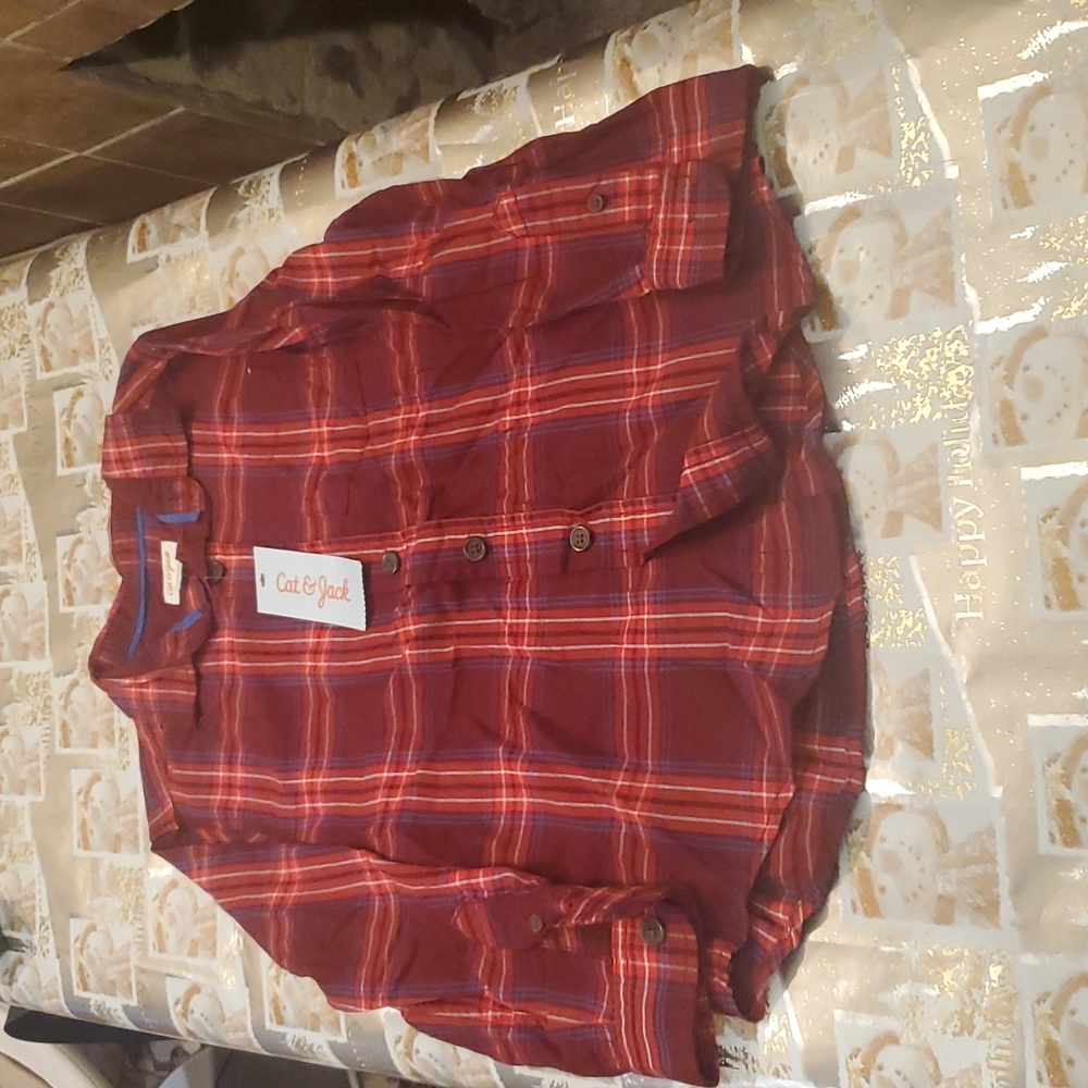 Boy's plaid button down shirt